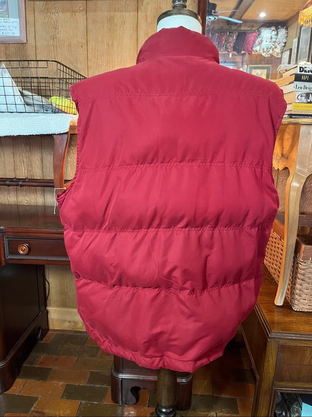 St. John’s Bay XXL burgundy puffer vest 3074.